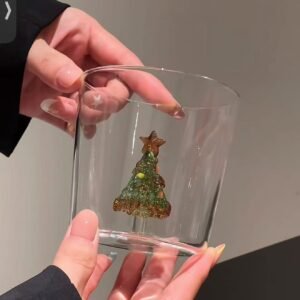 christmas limited edition: christmas tree glass cup